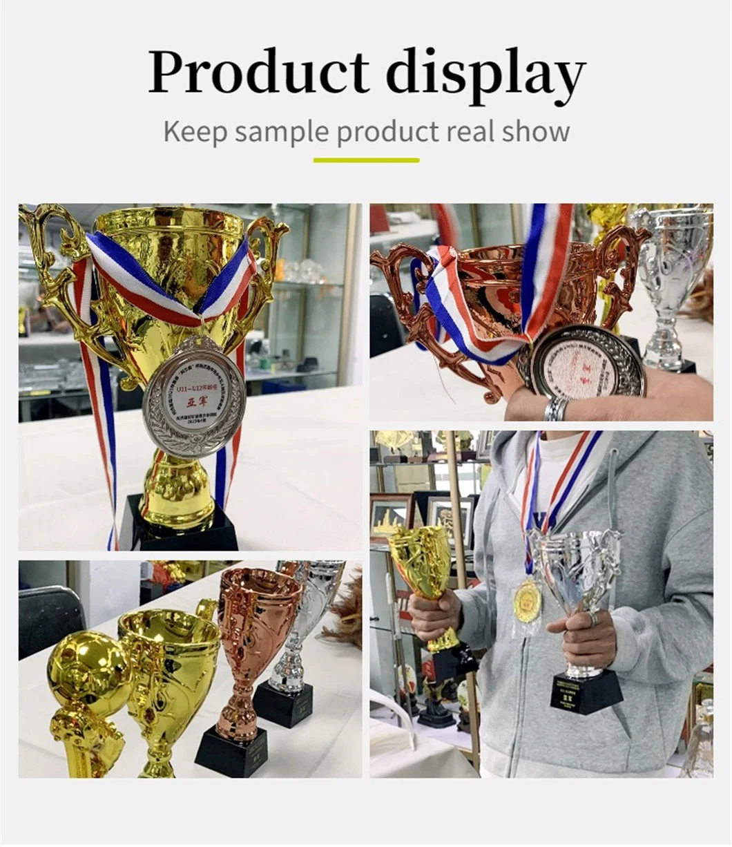 Free Sample Making Fine Carving Electroplating Gift Prize Marathon Award Basketball Award Soccer Trophy