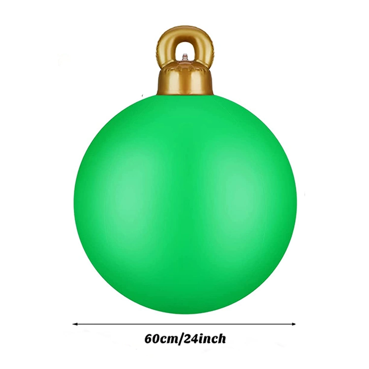Xmas Blow up Ball Decorations Giant Christmas PVC Green Inflatable Ball