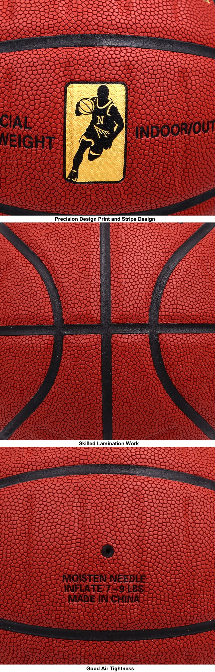 Standard Size Nonslip PU Leather Drill Basketball