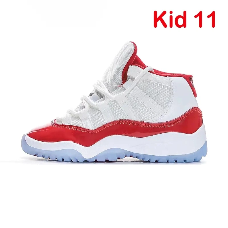 Hot 2023 Kids 11s Kid Basketball Shoes Jam Bred Youth Fashion Boys Sneakers Children Boy Girl White Athletic Toddlers Outdoor Size 28-35 Designer Shoes