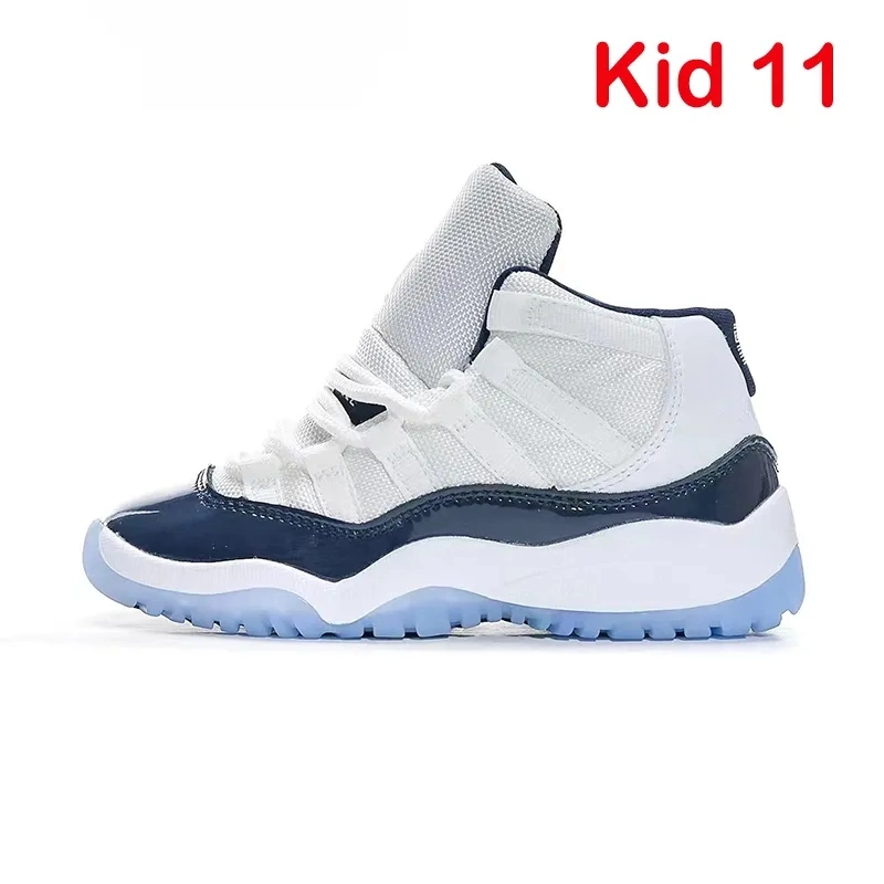 Hot 2023 Kids 11s Kid Basketball Shoes Jam Bred Youth Fashion Boys Sneakers Children Boy Girl White Athletic Toddlers Outdoor Size 28-35 Designer Shoes