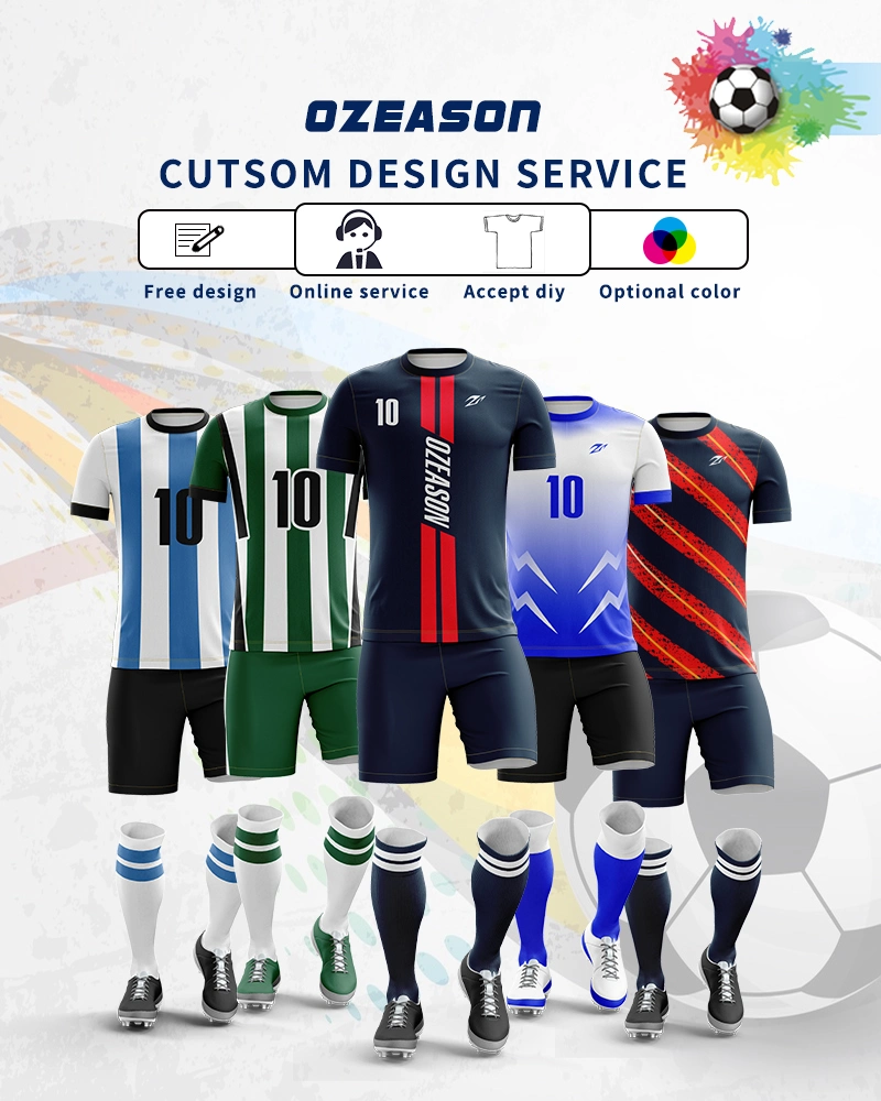 Custom Number Logo Sublimation Soccer Jersey Set Young Soccer Training Team Wear for Men