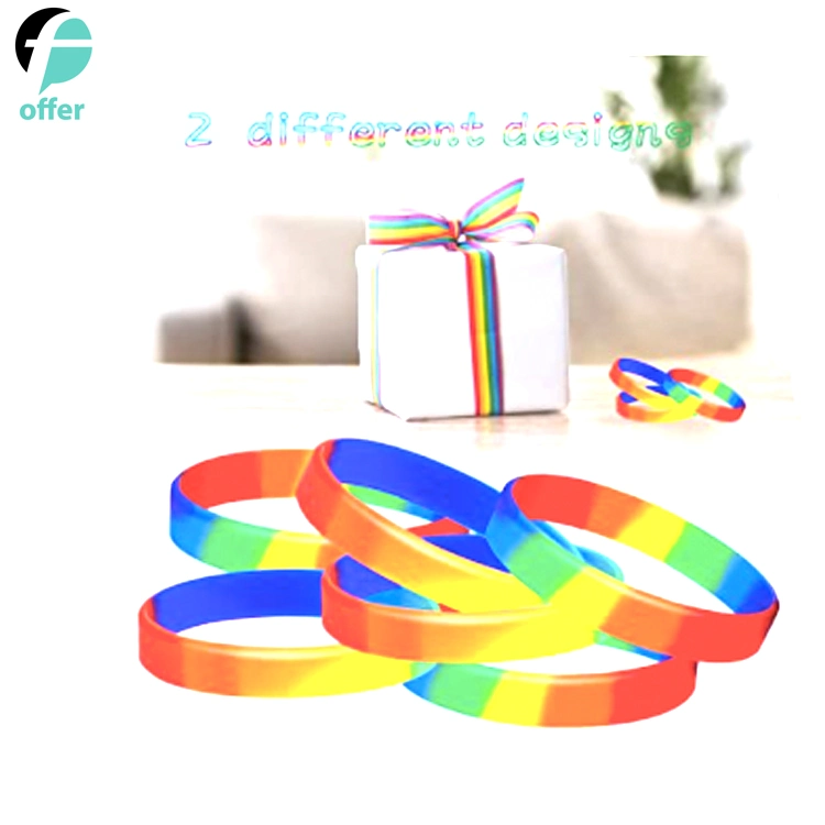 Gay Pride Wristbands Lgbt Lesbian Rainbow Wristbands Silicone Sports Rubber Bracelets