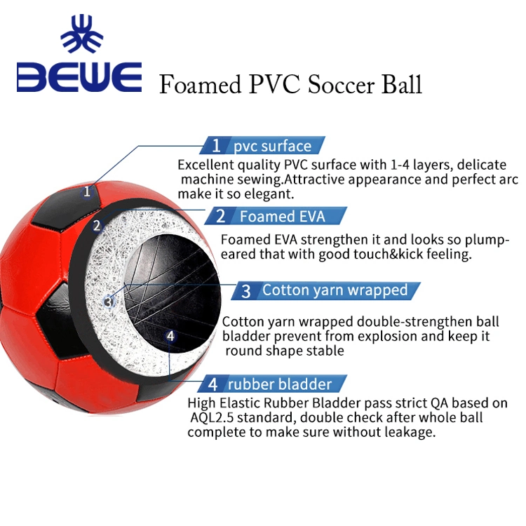 World Cup New Factory 4 Pillar Top Quality Promotion Color Custom Cheap Rubber Soccer Ball