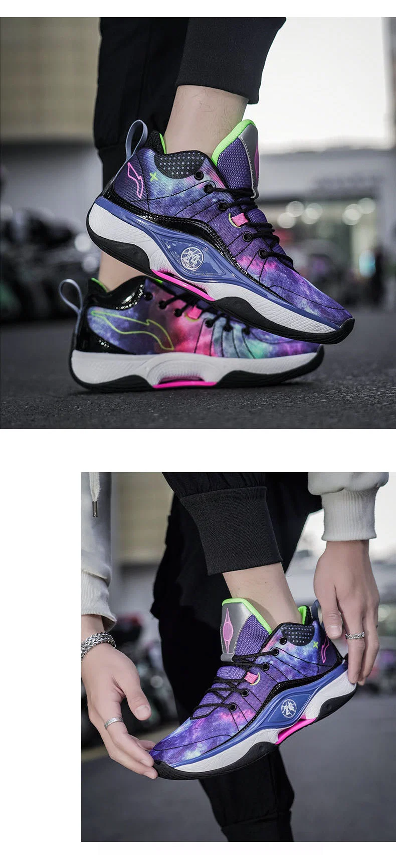 Winter New High Quality Basketball Shoes Carbon Plate Shock Absorption High Elastic Sports Shoes