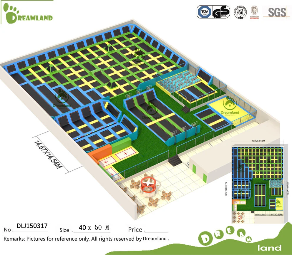 Ce/TUV/ASTM/ISO9001 Certificates Cheap Indoor Trampoline Park