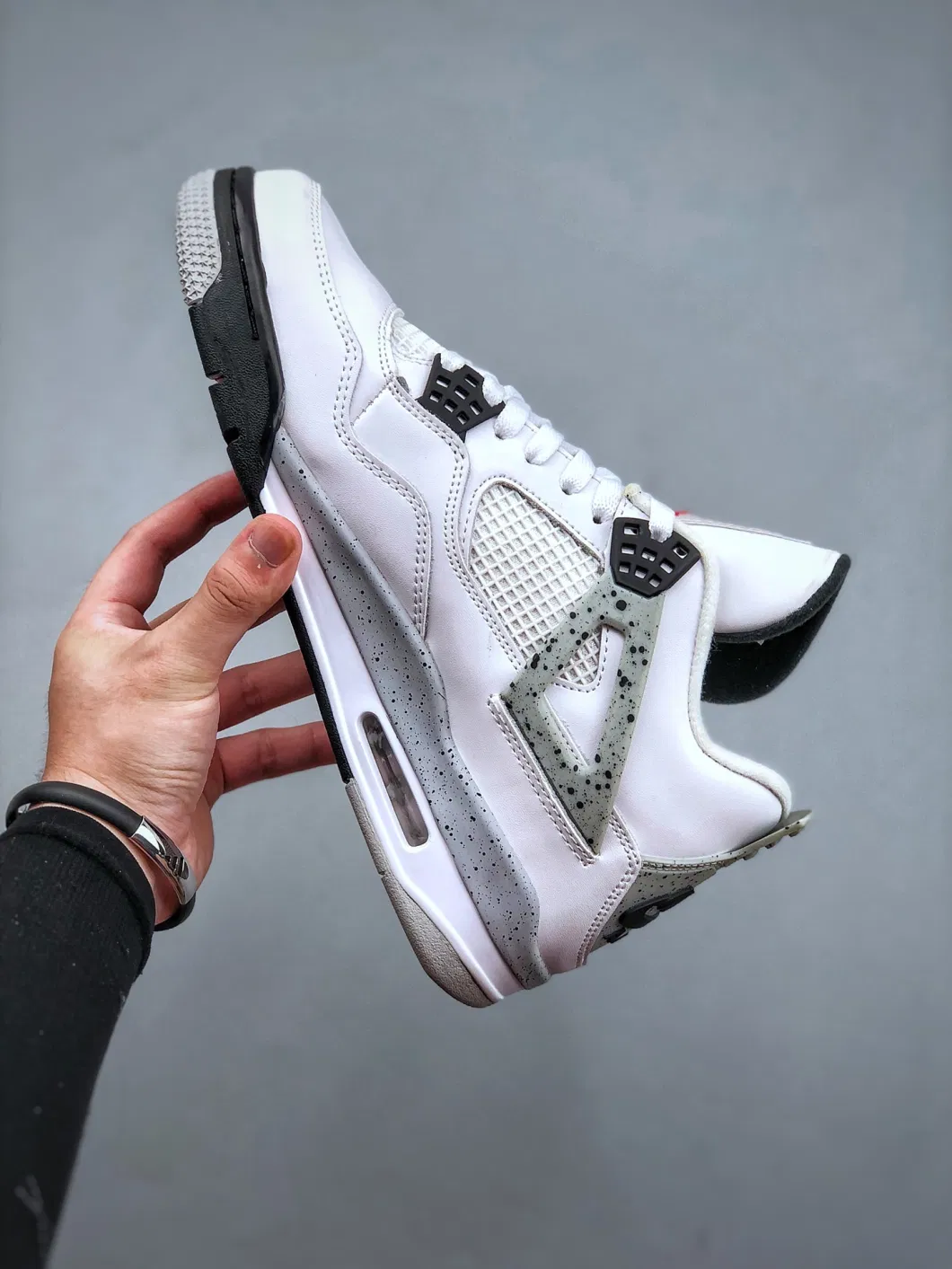 Fashion Air Jordan 4 White Cement Basketball Nike Shoes