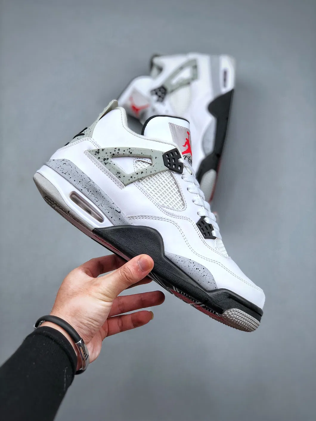 Fashion Air Jordan 4 White Cement Basketball Nike Shoes