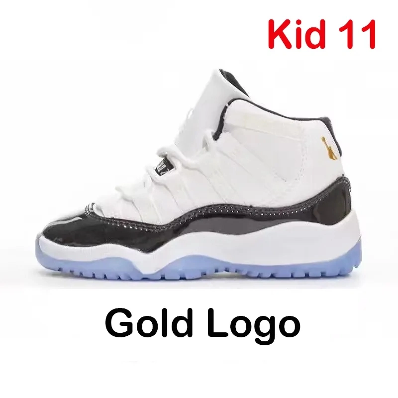 Hot 2023 Kids 11s Kid Basketball Shoes Jam Bred Youth Fashion Boys Sneakers Children Boy Girl White Athletic Toddlers Outdoor Size 28-35 Designer Shoes