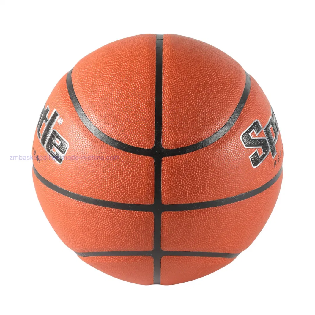 Professional Official Size Basketball with Durable PU Cover