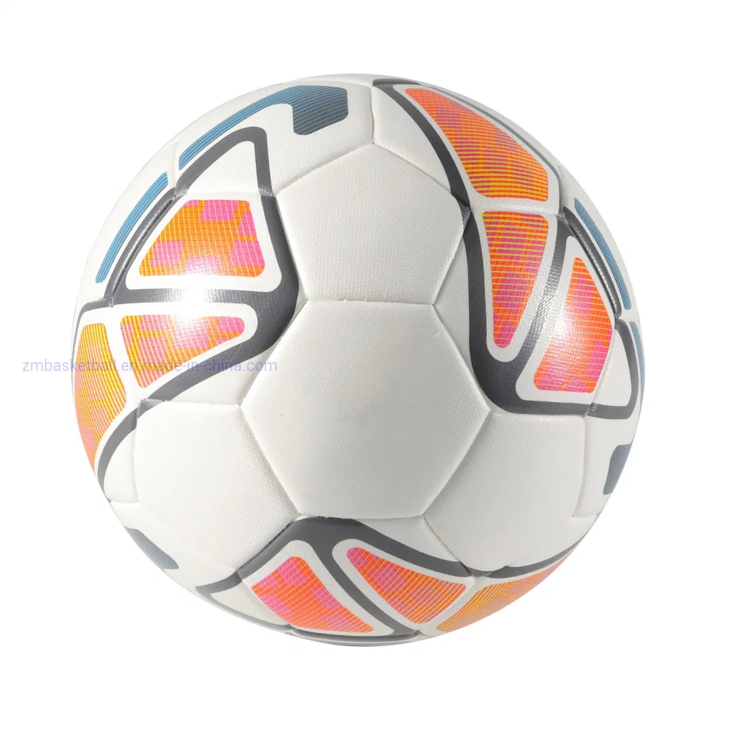 Custom Waterproof Soccer Ball with Machine-Stitched PVC Cover