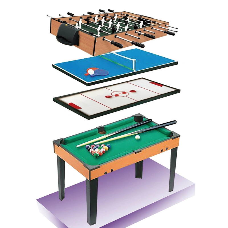 Amazon Hot Foldable 4 in 1 Multi Game Table Kids Play Indoor Table Four Different Game Pool Ball Soccer Table Tennis Air Hockey Funny Table Soccer