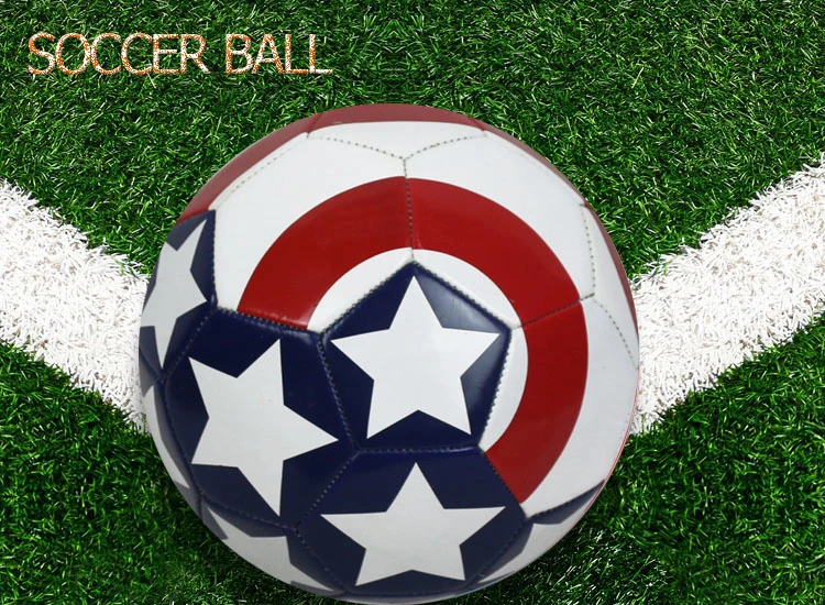 Flag Pattern PU Machine Stitching Soccer Ball