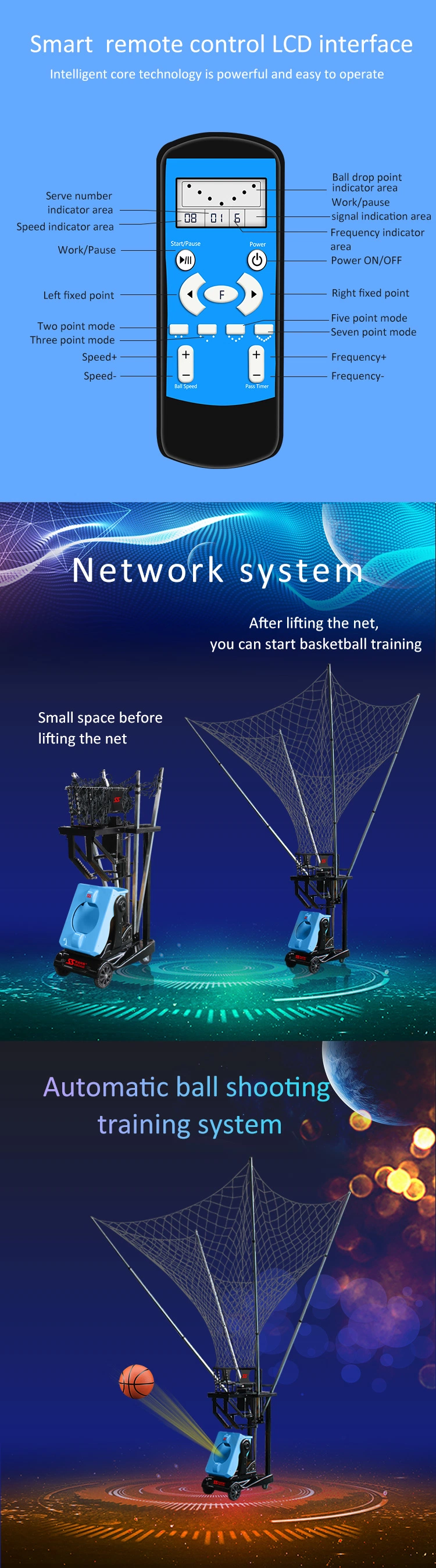 Intelligent Sports Equipment Basketball Ball Launcher Basketball Machine (6829-2)