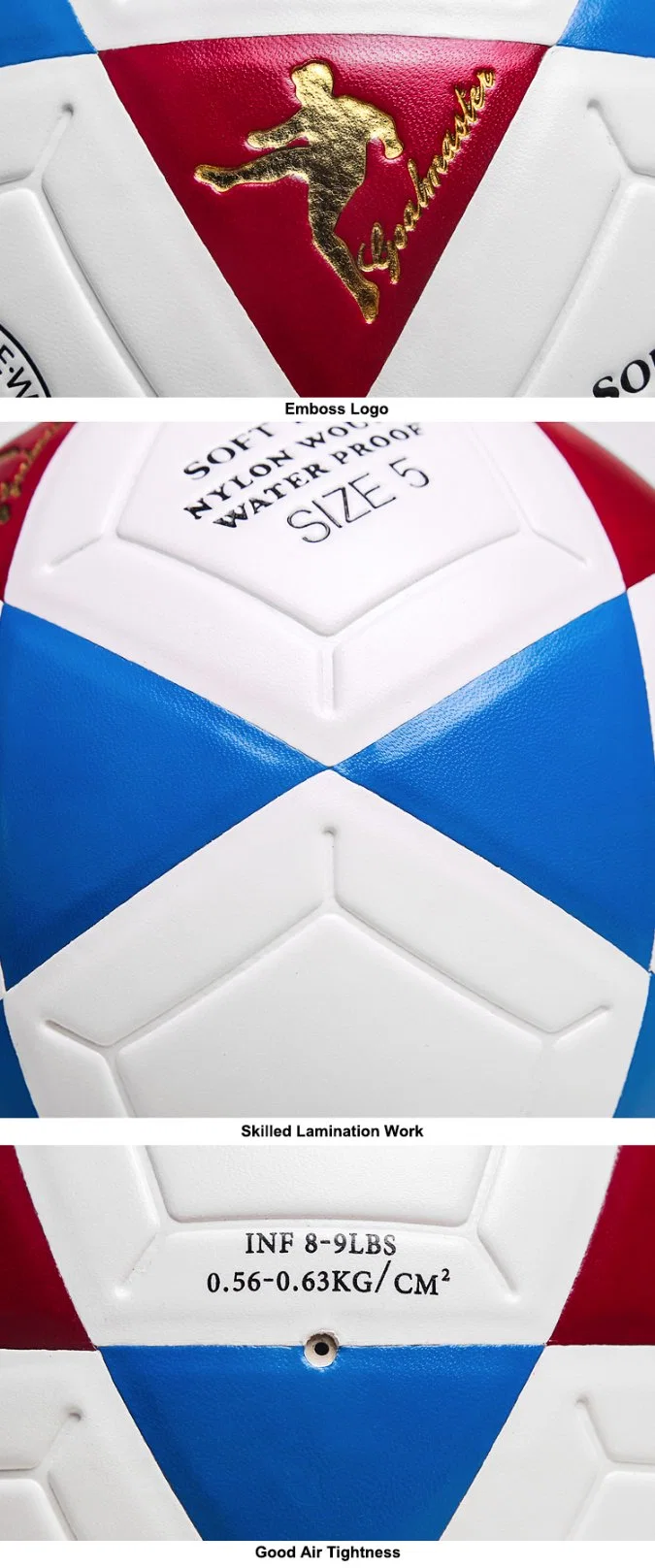 Leak-Proof Triangle Panels Custom Made Soccer Ball