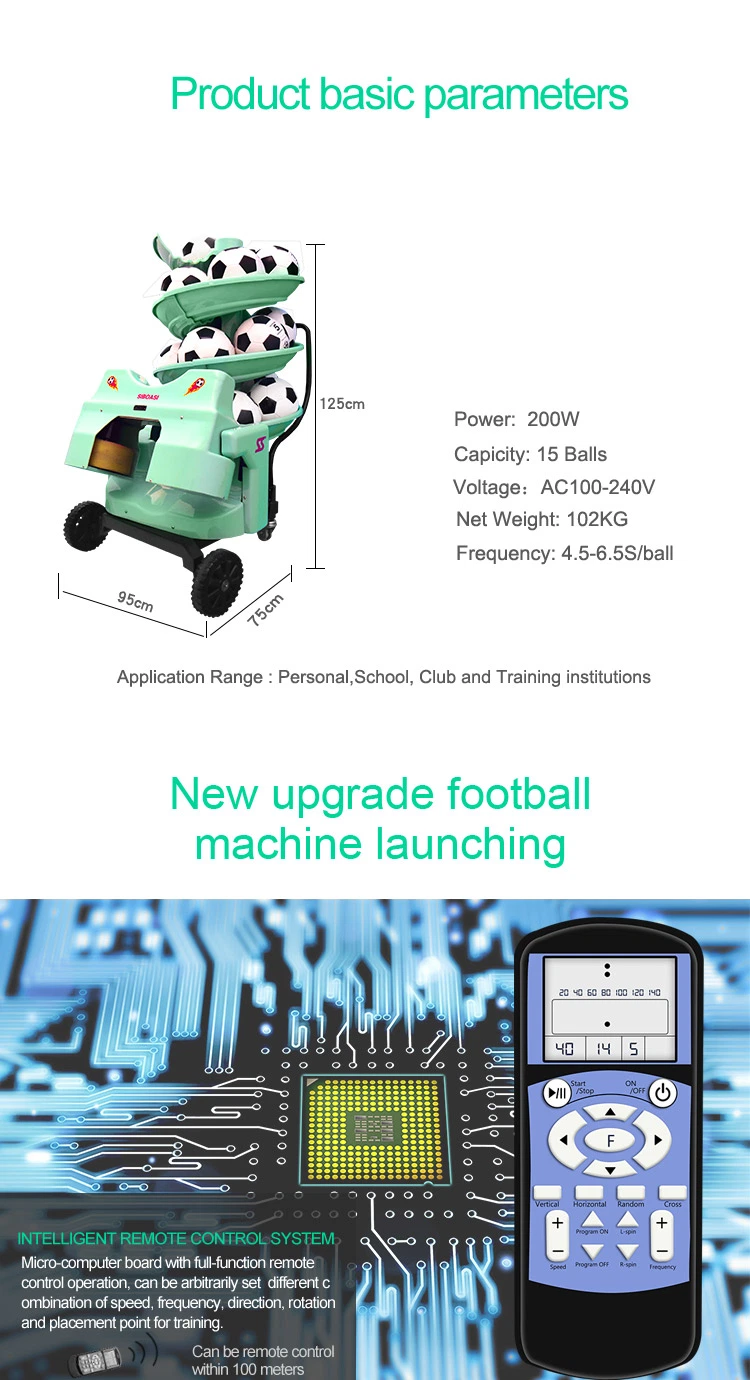 Newest Smart Intelligent Football Soccer Shooting Machine for Club School Training