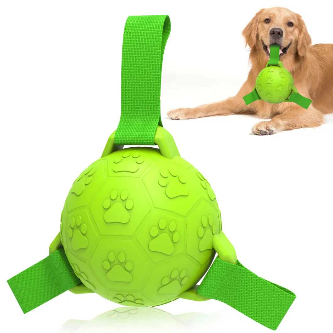 High Quality Natural Rubber Interactive Dog Soccer Ball Toy
