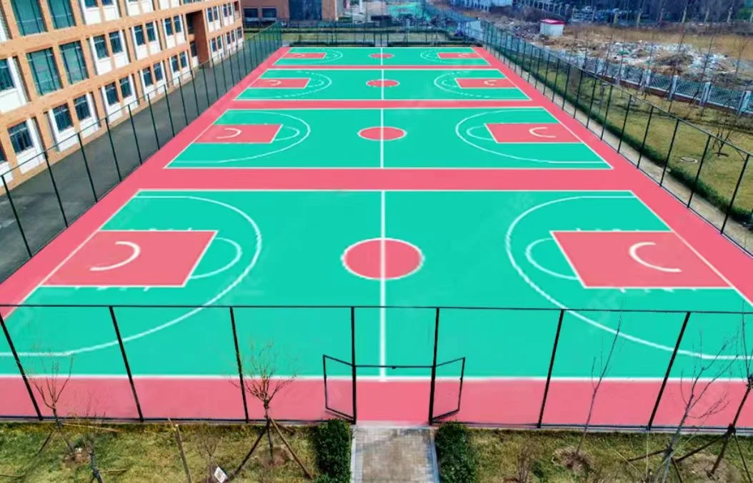 Stadium Silicon PU Acrylic Outdoor Ball Field Rubber Silicone PU Material Stadium Construction Outdoor Plastic Golf Course