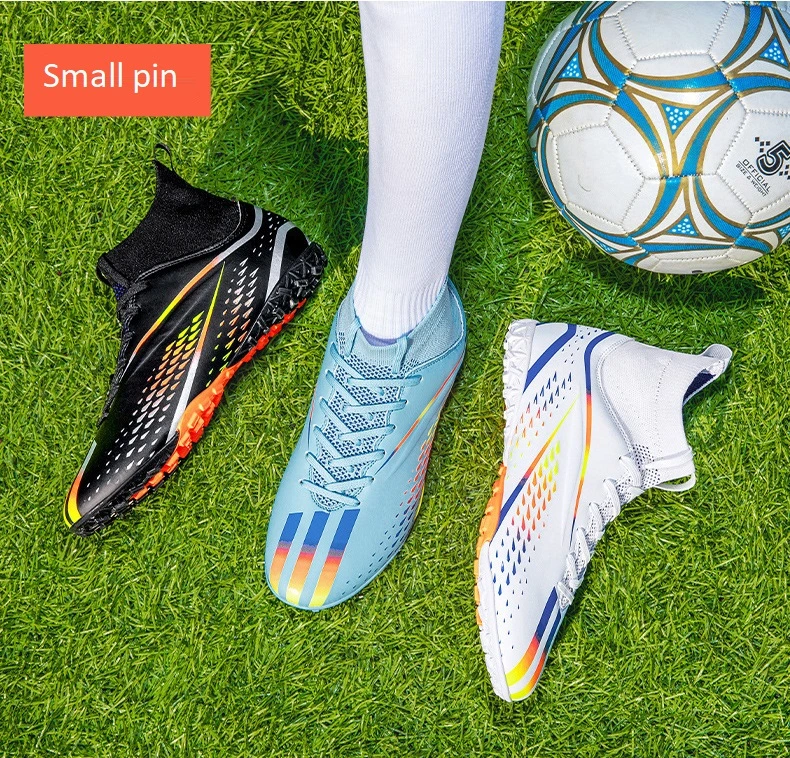 2023 New Arrival Youth Adults High-Tops AG/TF Soccer Futsal Training Sneakers Shoes Professional Football Boots