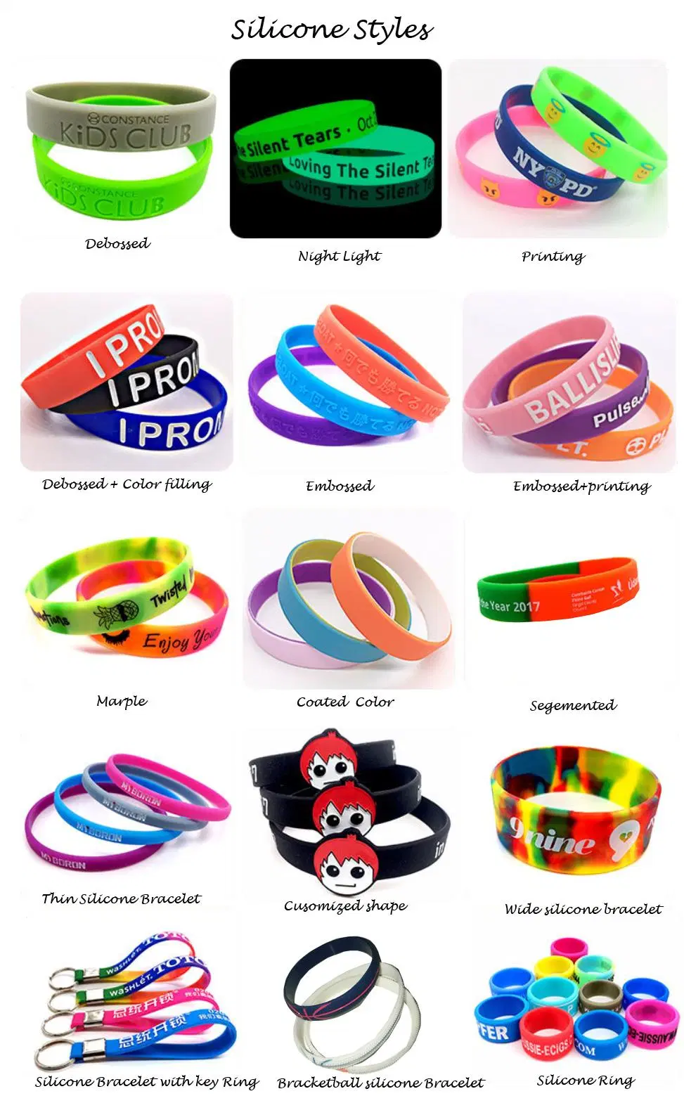 Customized Coated Silicone Rubber Wristband Rainbow Basketball Silicone Wristband