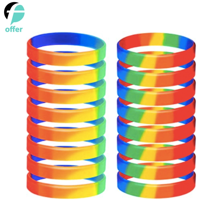 Gay Pride Wristbands Lgbt Lesbian Rainbow Wristbands Silicone Sports Rubber Bracelets