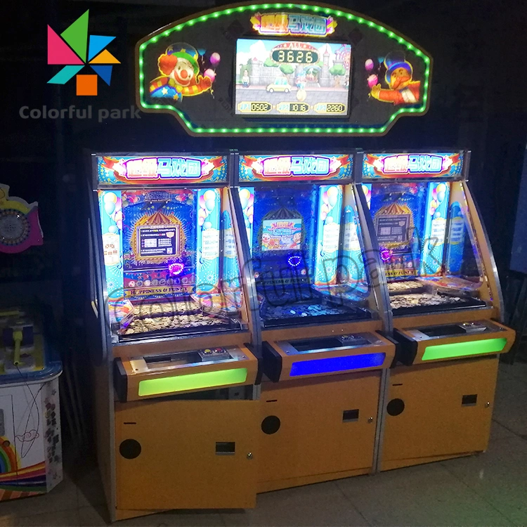 Colorful Park Indoor Mini Euro Arcade Redemption Casino Coin Operated Games Manufacturers Table Top Bonus Coin Pusher Game Machine