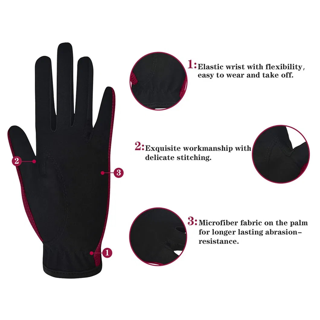 Equestrian Mittens Boys Girls Anti-Slip Gloves for Horseback Riding