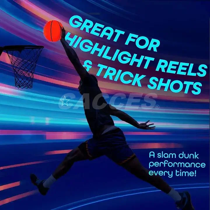 Light up Basketball Dark Basketball for Teen Boy - Glowing Colorful Basket Ball Light up Toy for Night Ball Games