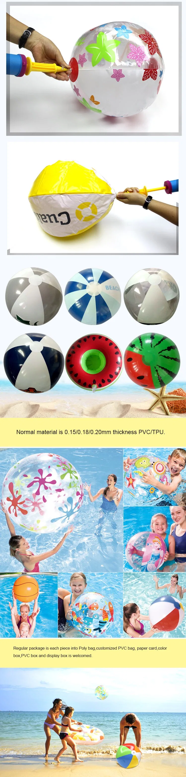 Custom Promotion Safe Toy Inflatable Beach Ball