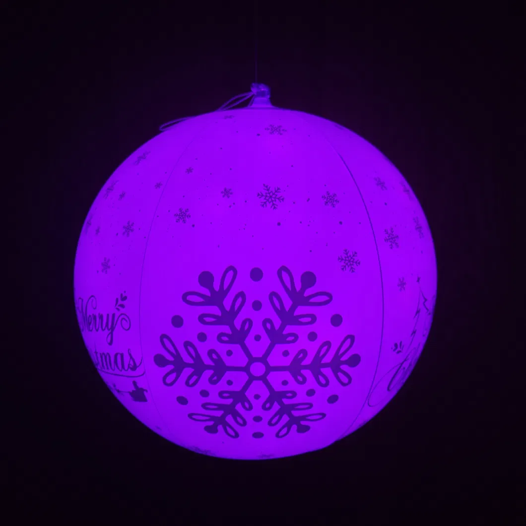 16 Different Colours LED Light up PVC Christmas Inflatable Beach Ball for Party