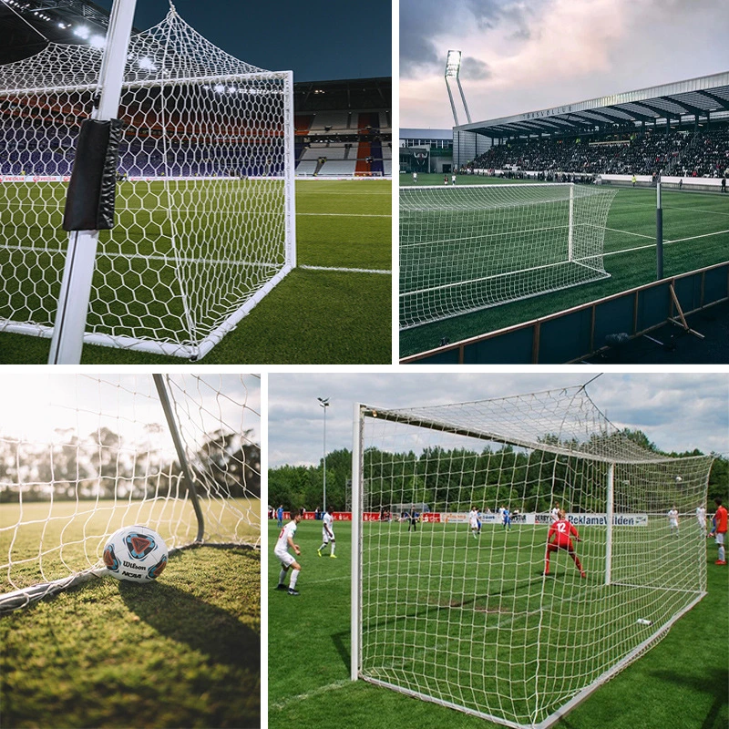 Customizable 12*12cm Knotless Polyethylene Football Goal Net Soccer Sports Ball Nets