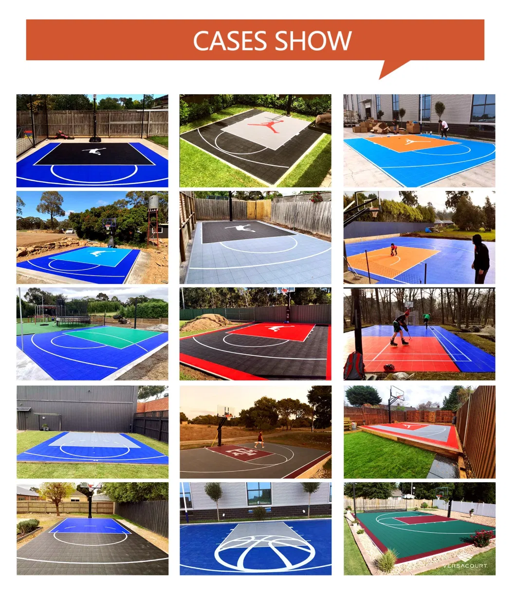 Hot Sales Red Modular Outdoor Basketball Court /Portable Tennis Court Sports Flooring