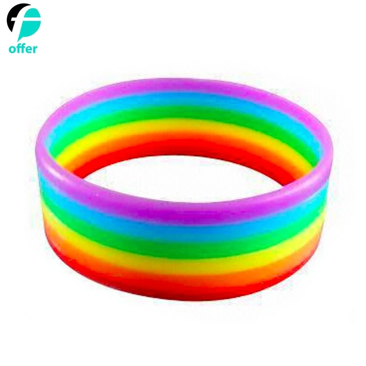 Gay Pride Wristbands Lgbt Lesbian Rainbow Wristbands Silicone Sports Rubber Bracelets