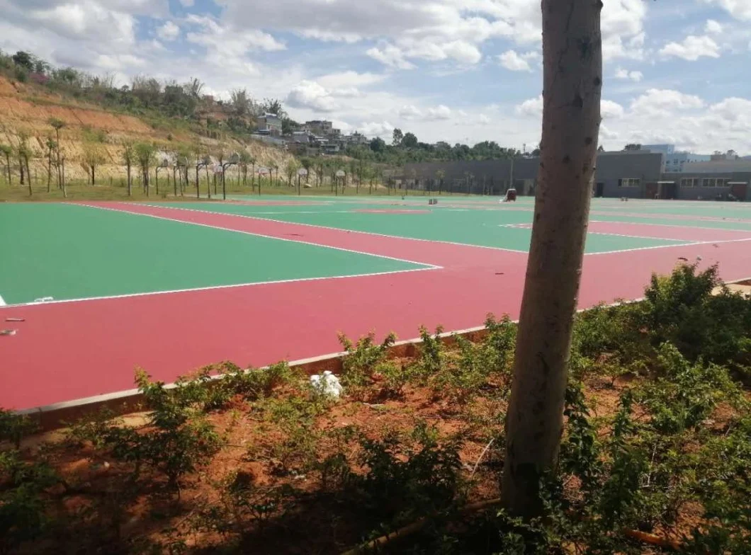 Stadium Silicon PU Acrylic Outdoor Ball Field Rubber Silicone PU Material Stadium Construction Outdoor Plastic Golf Course