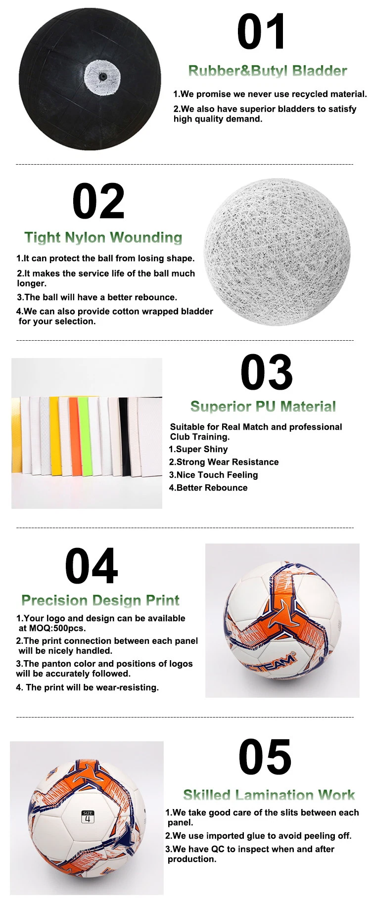 Professional Custom Printed Laminated Futsal Ball