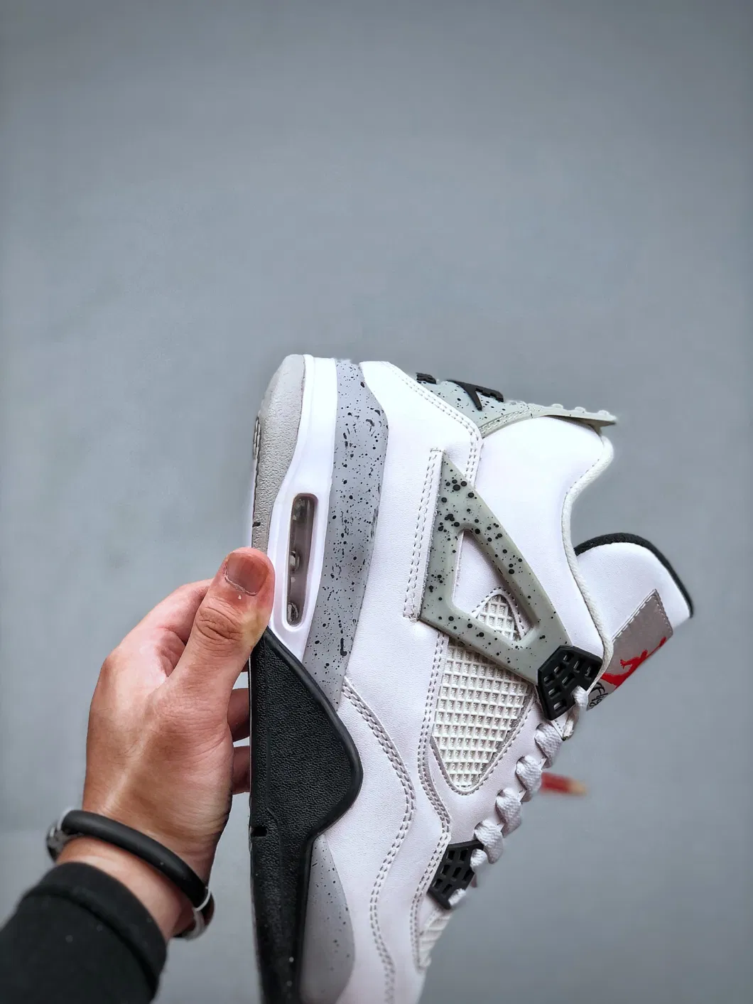 Fashion Air Jordan 4 White Cement Basketball Nike Shoes