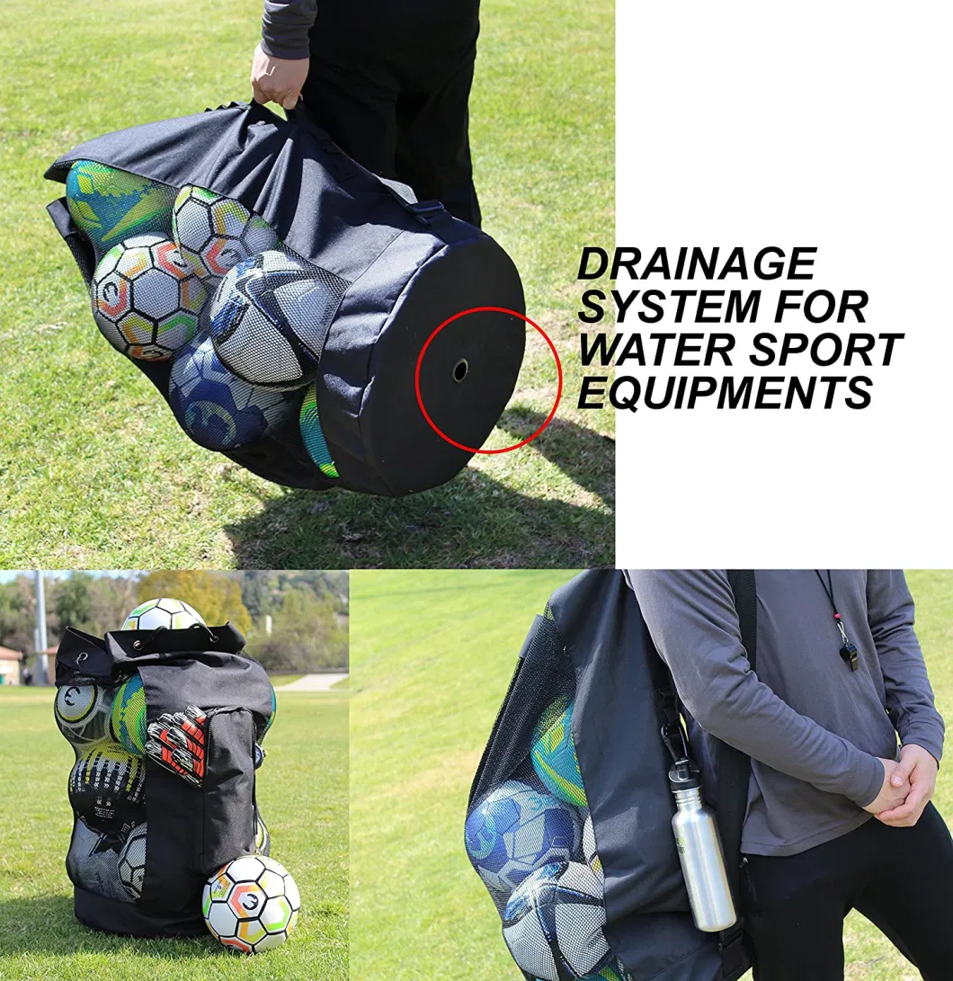 Heavy Duty Soccer Training Drawstring Mesh Equipment Ball Bag Baseball Bag Shoulder Strap Design for Sporting Accessories