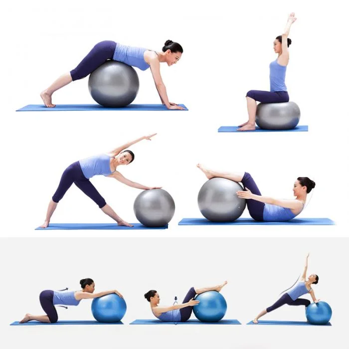 55cm 65cm 75cm PVC Colourful Exercise Gym Yoga Ball with Air Pump