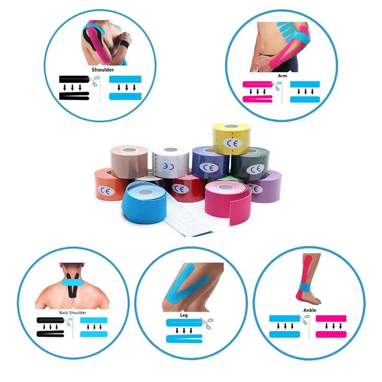 Bluenjoy Hot Sale Waterproof Sport Bandage Kinesiology Tape for Sport Protect