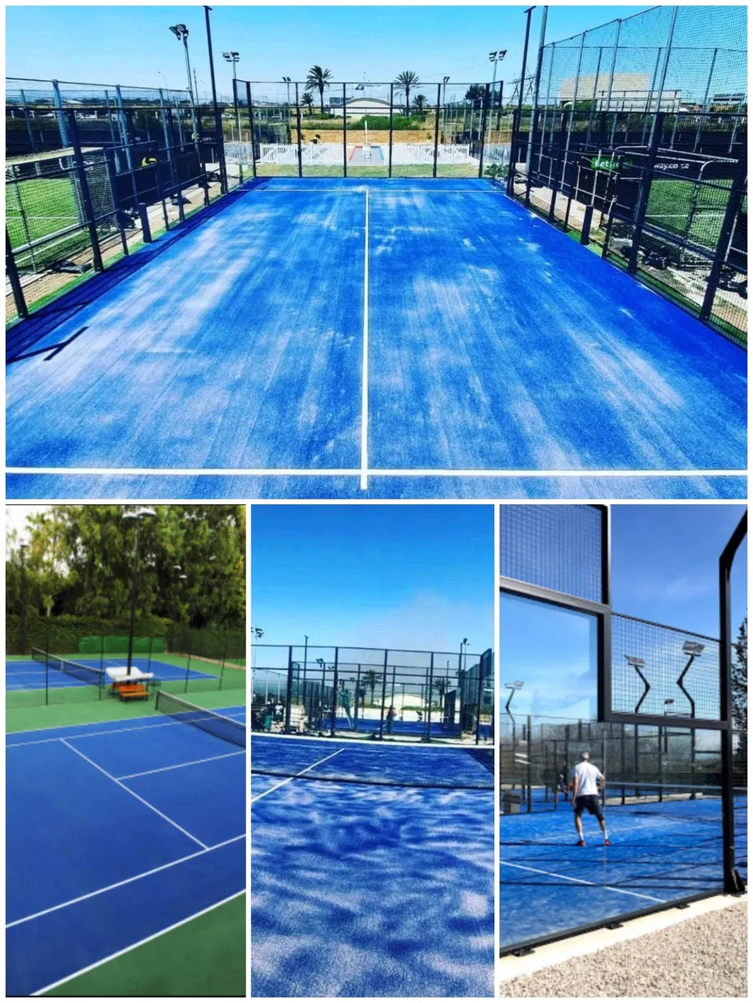 Indoor Sports China Gold Manufacturer Padeltennis Court Floor Supplier LED Light Paddle Tennis Court