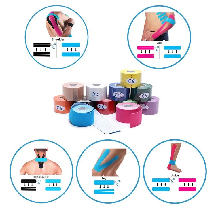 Bluenjoy CE Certified Kinesology Sports Tape with Different Colors
