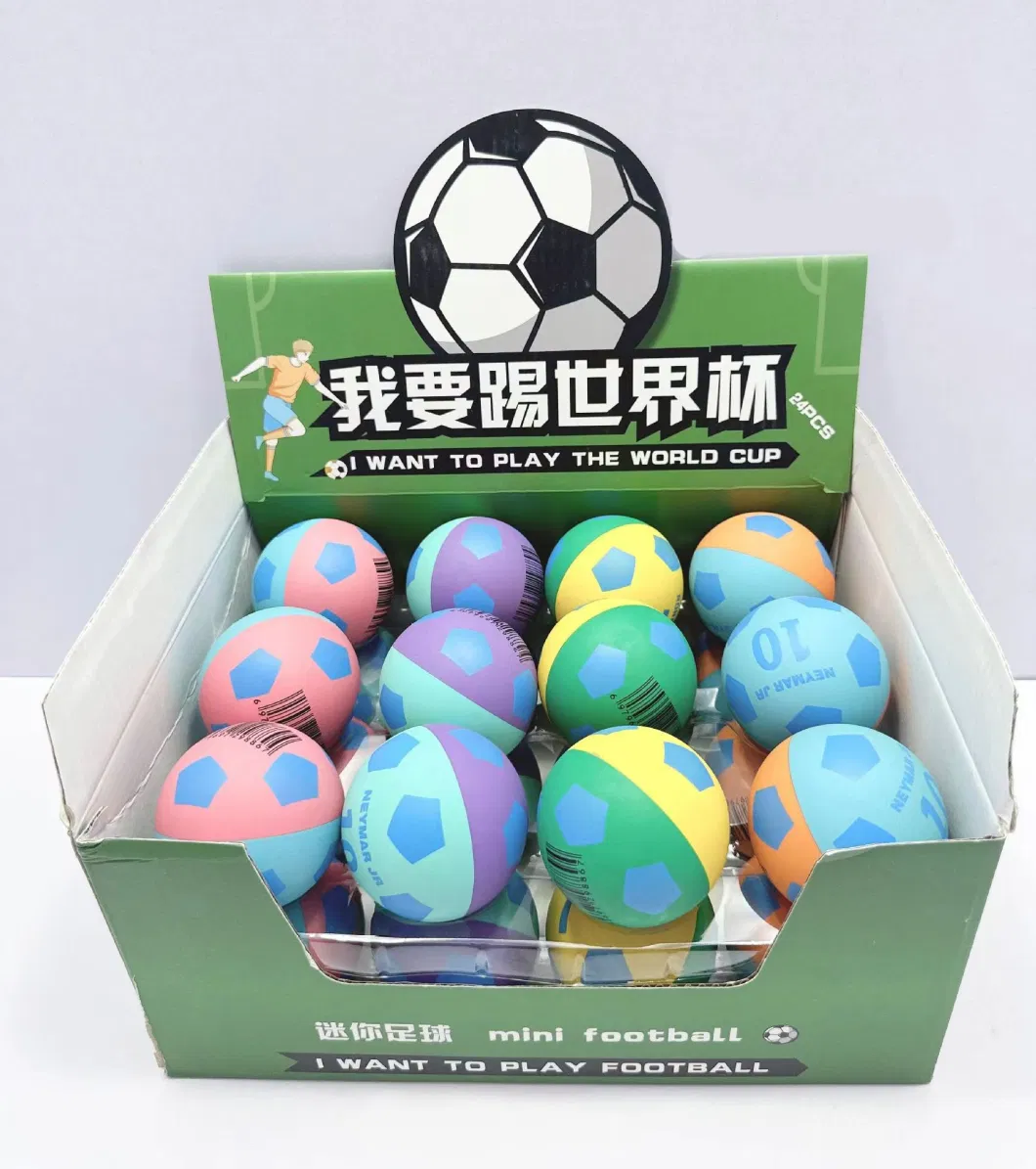 60mm Inflatable Bouncy Ball Colorful Football Basketball Bouncing Ball