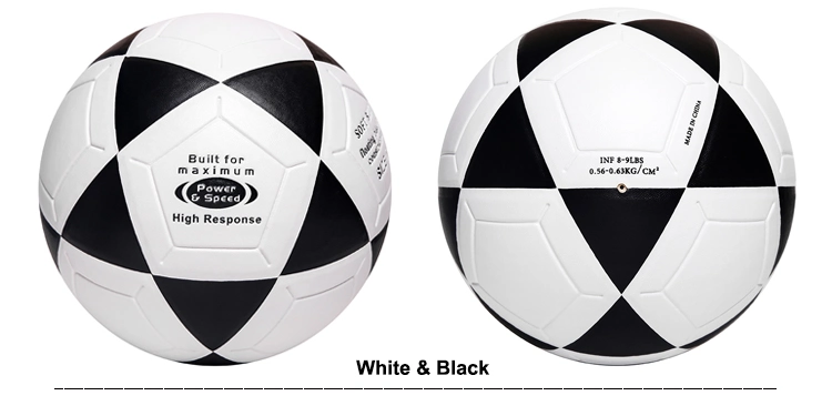 Hot Sale Plain White and Black No Slits Futsal Ball