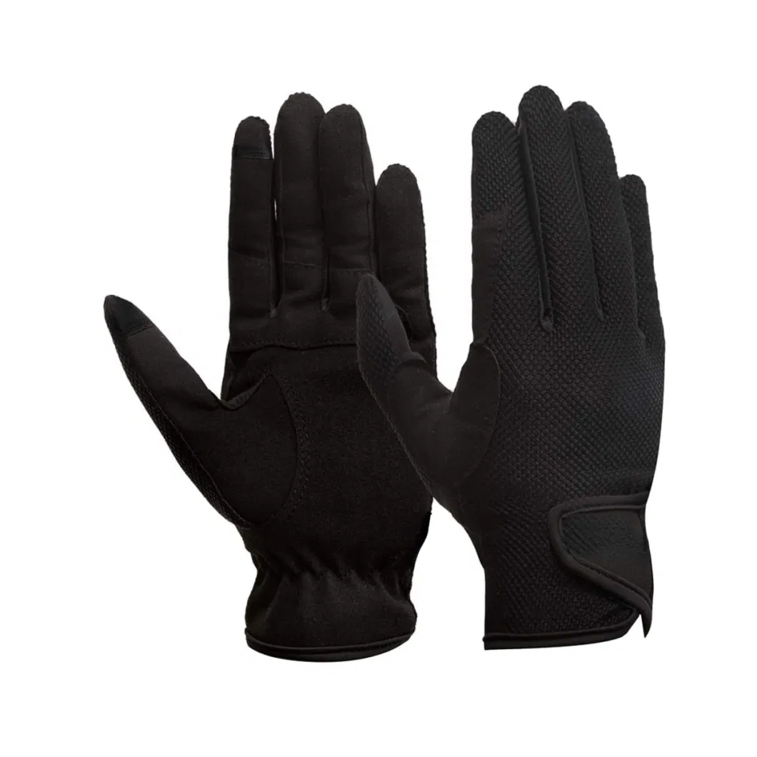 Girl&prime; S Equestrian Wear Black House Riding Gloves