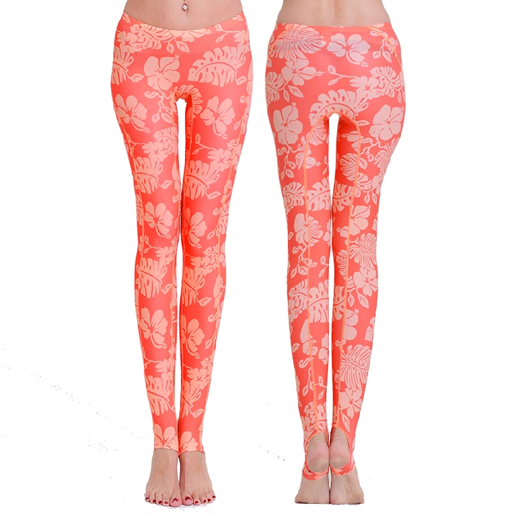 Customized Elastic Lycra Material Printed Sportswear Diving Long Pants for Women