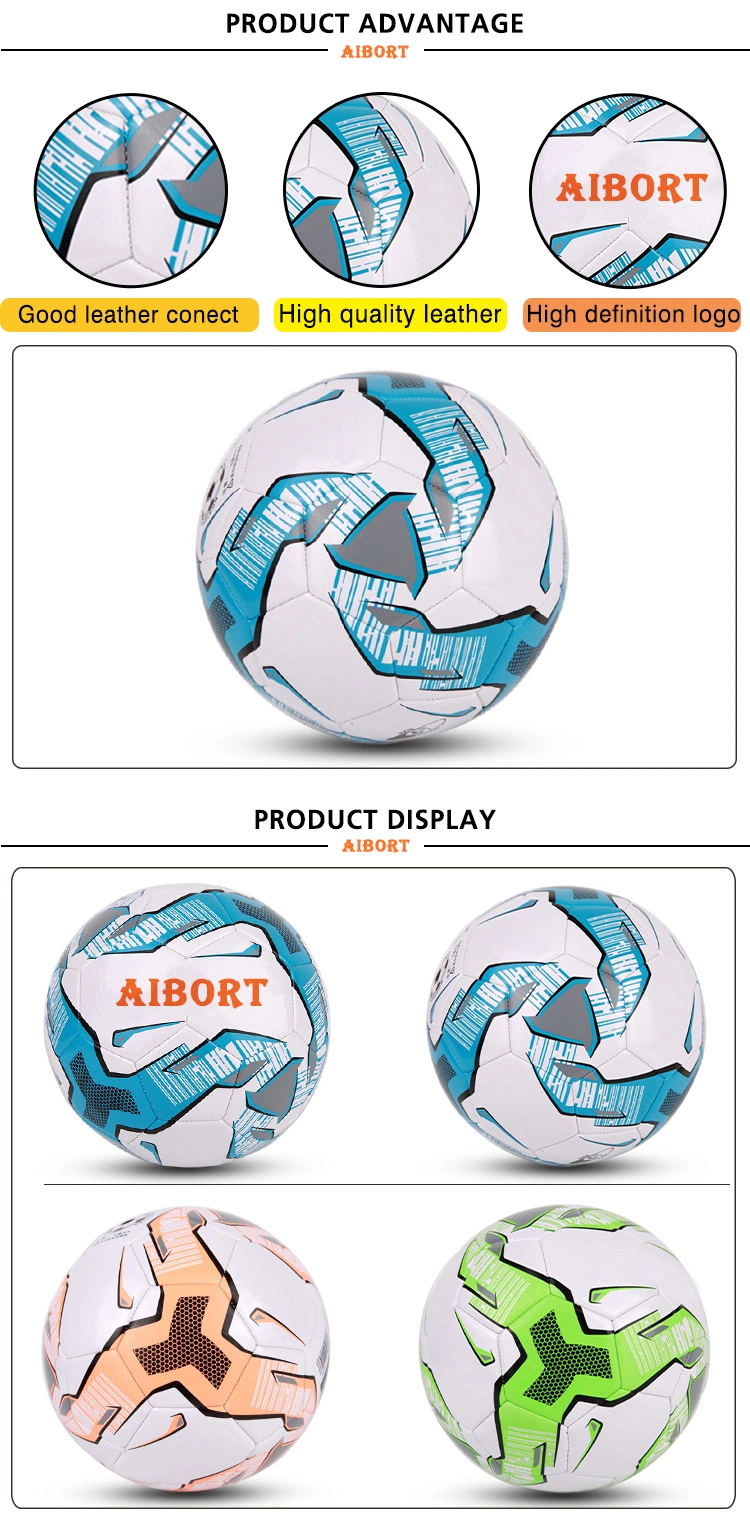 Aibort Soccer Ball Training Custom Logo Football White Ball