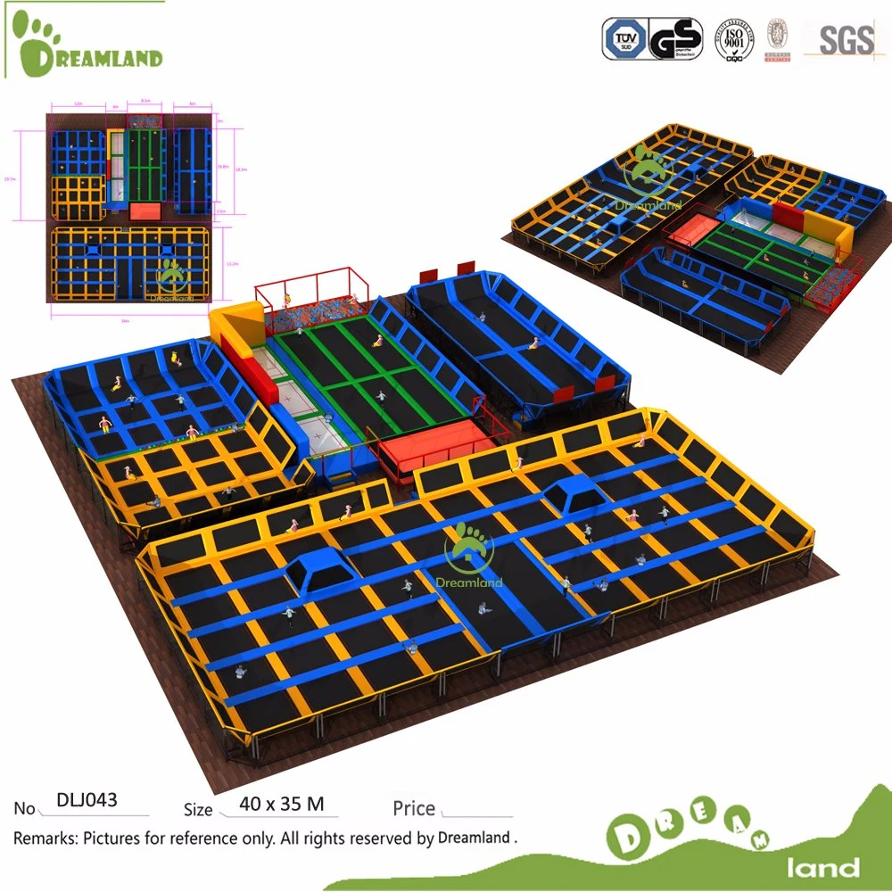 Big Indoor Gymnastic Commercial Trampoline with Basketball in Trampoline Park
