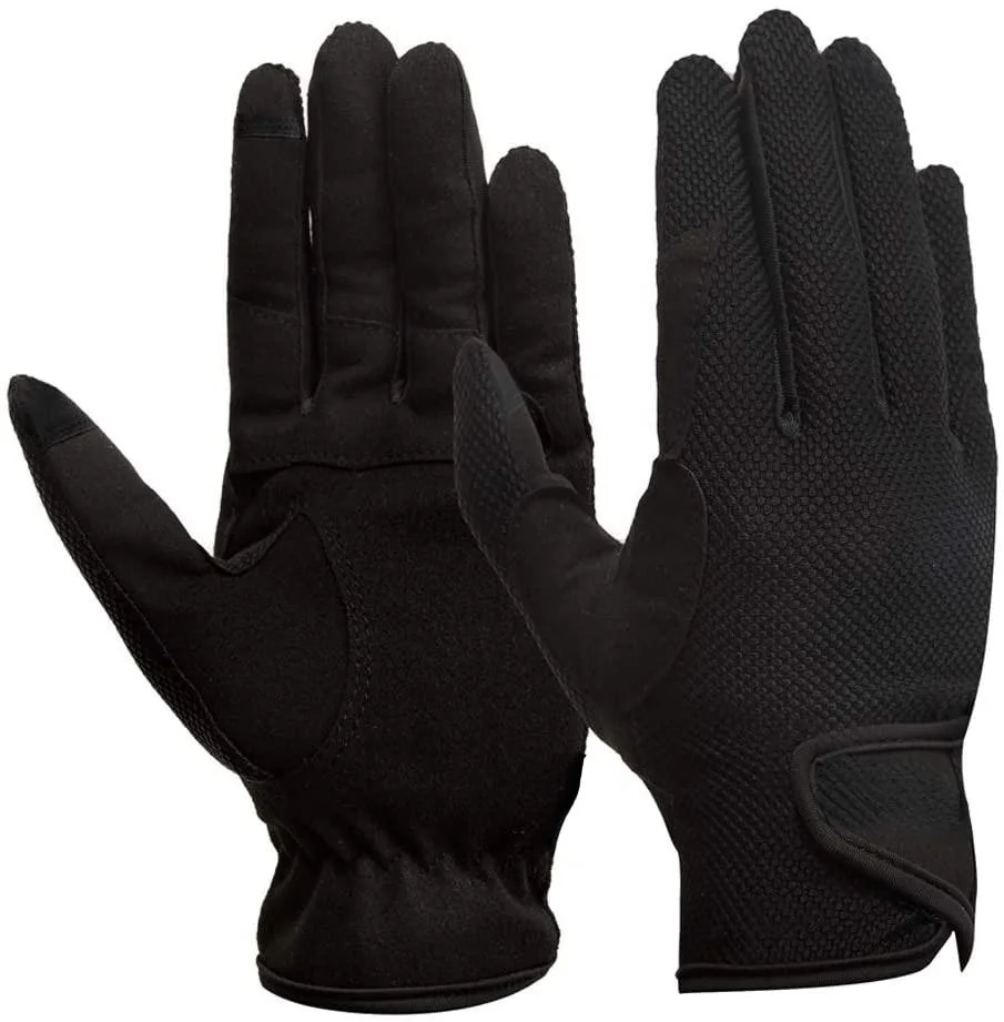 Girl&prime; S Equestrian Wear Black House Riding Gloves