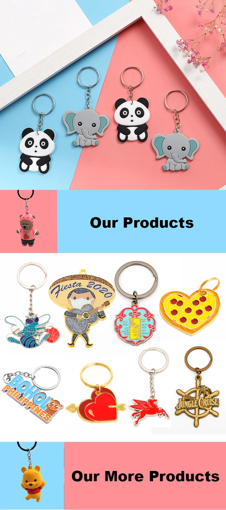 Wholesale 3D Silicone PVC Soft Rubber Customized Design Hot Selling Demon Slayer Promotion Gift High Quality Silicone Keychain for Sale