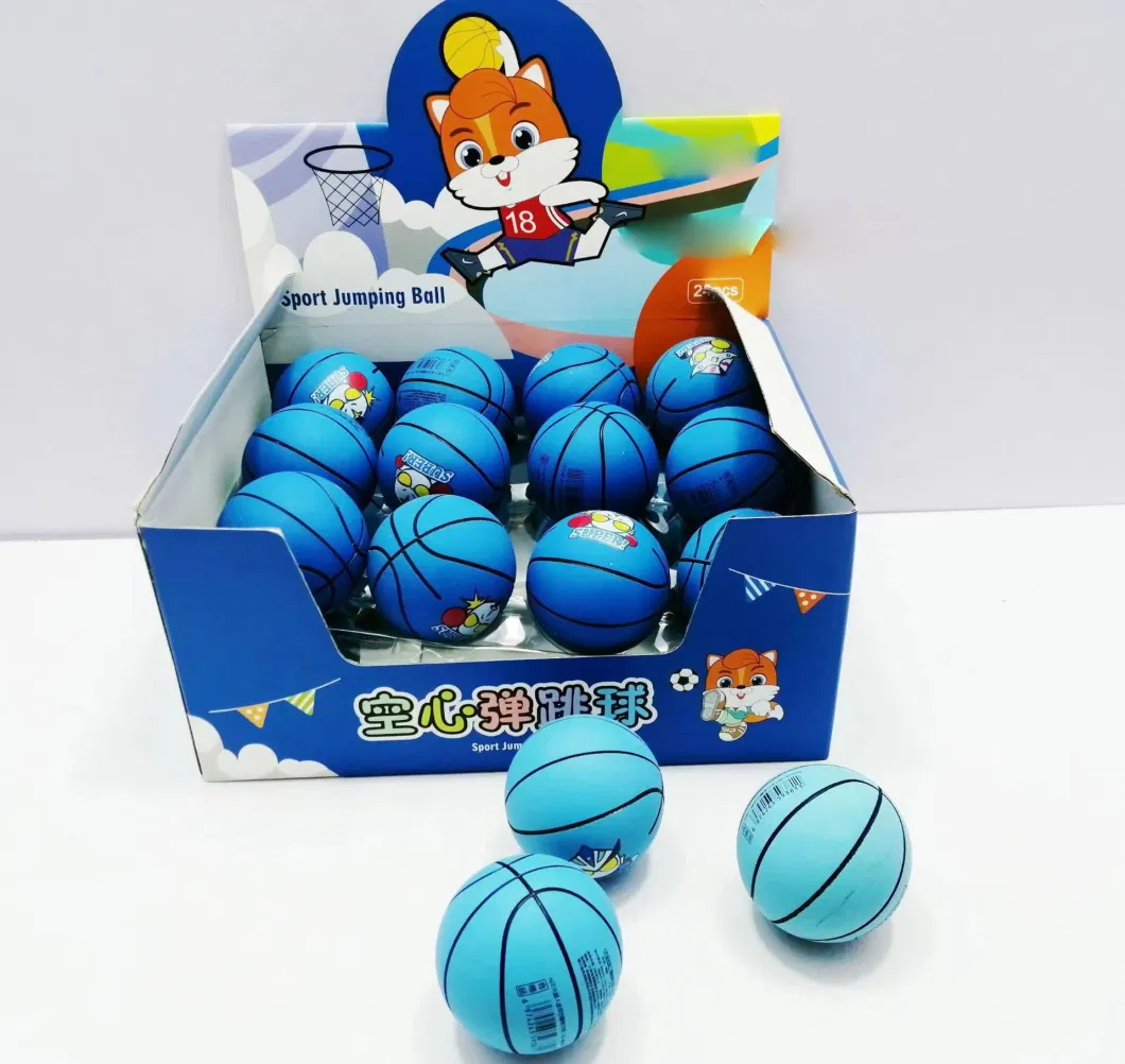 60mm Inflatable Bouncy Ball Colorful Football Basketball Bouncing Ball